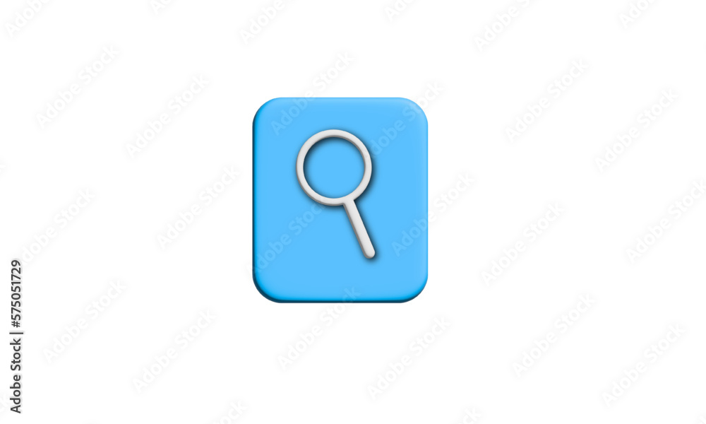 Magnifying glass. research, search, analysis concept. 3d vector icon Magnifying glass. research, search, analysis concept. 3d vector icon
