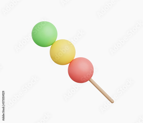 3d Realistic Dango Icon vector illustrations