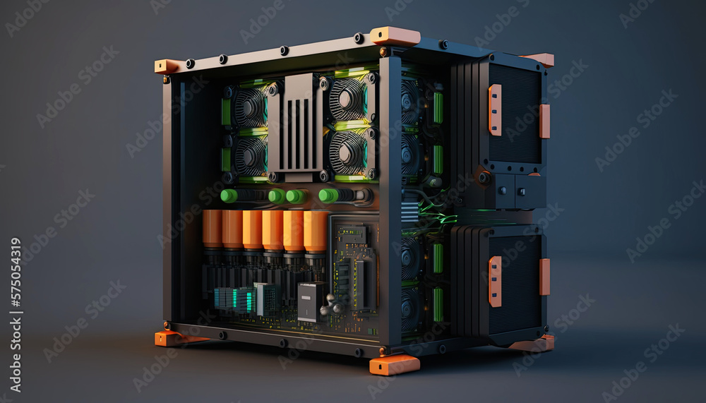 Obraz premium ai generated illustration of wireless cloud server,