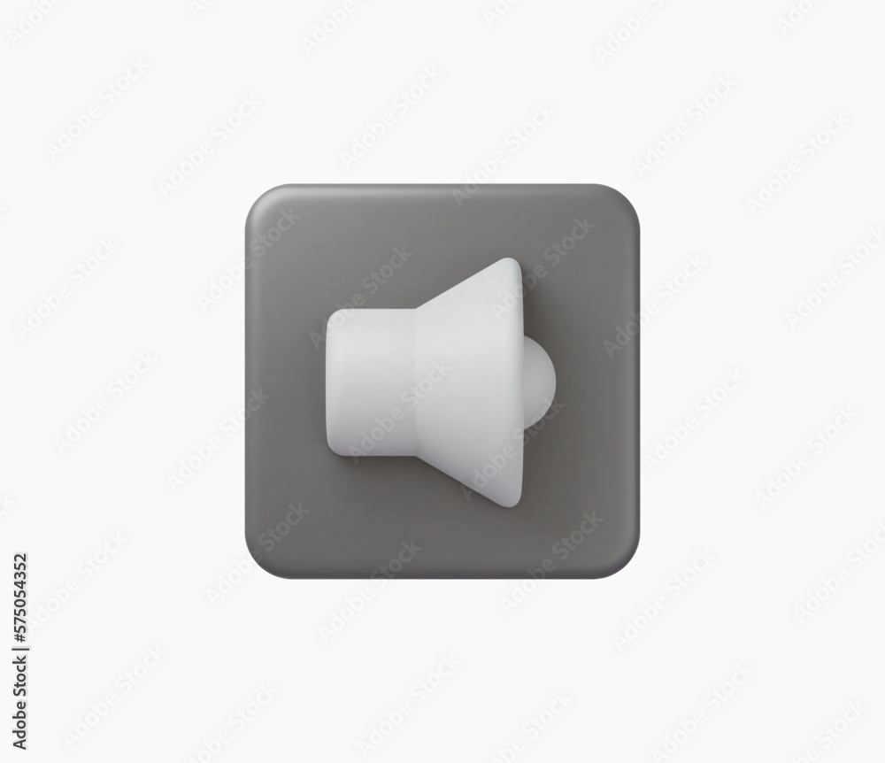 3d Realistic Sound Icon vector illustration. 3d Realistic Sound Icon vector illustration.