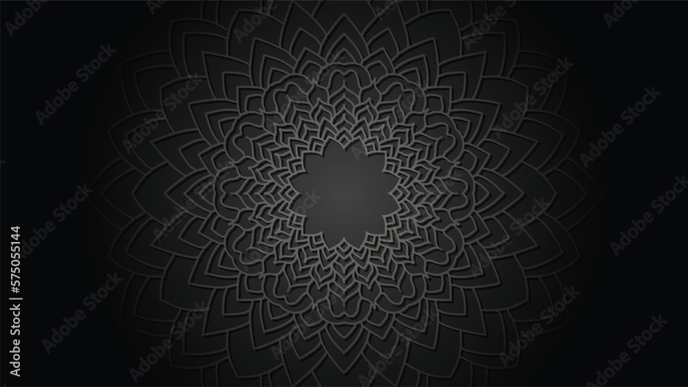 Black and White Mandala Background