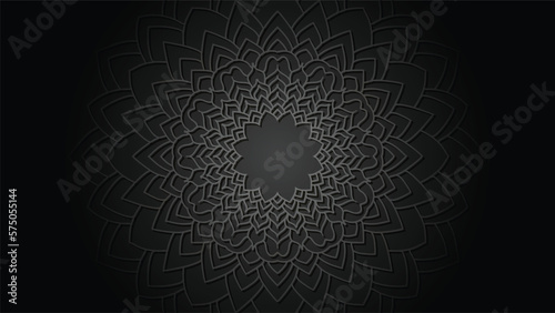 Black and White Mandala Background
