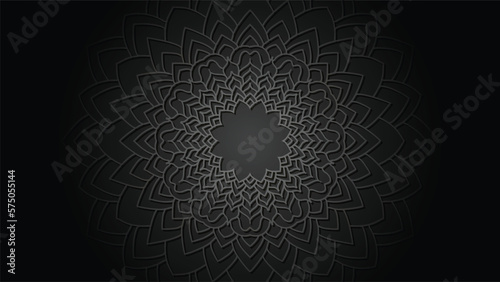Black and White Mandala Background