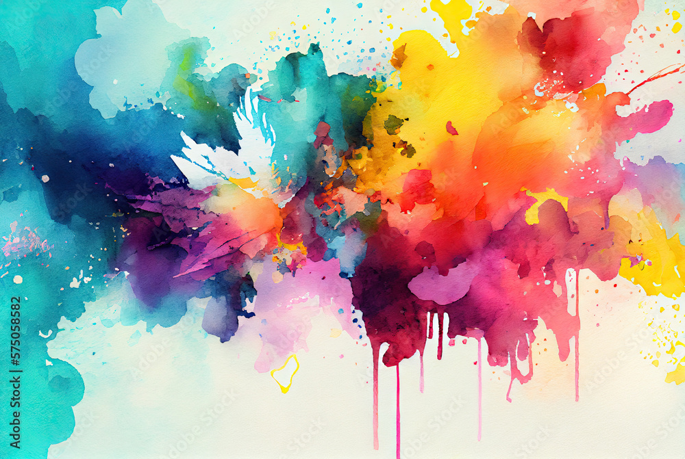Abstract watercolor background created with AI