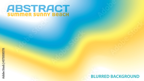 Abstract summer sea beach background with coastline. Blurred vector pattern