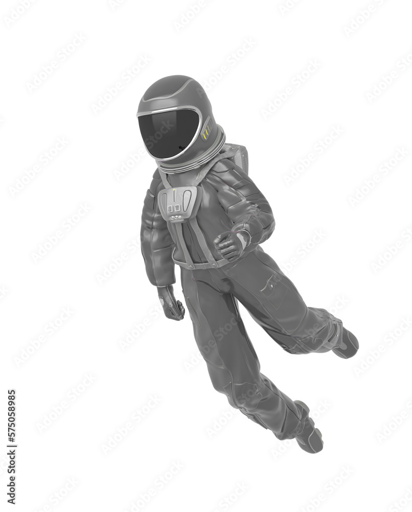 astronaut girl is floating