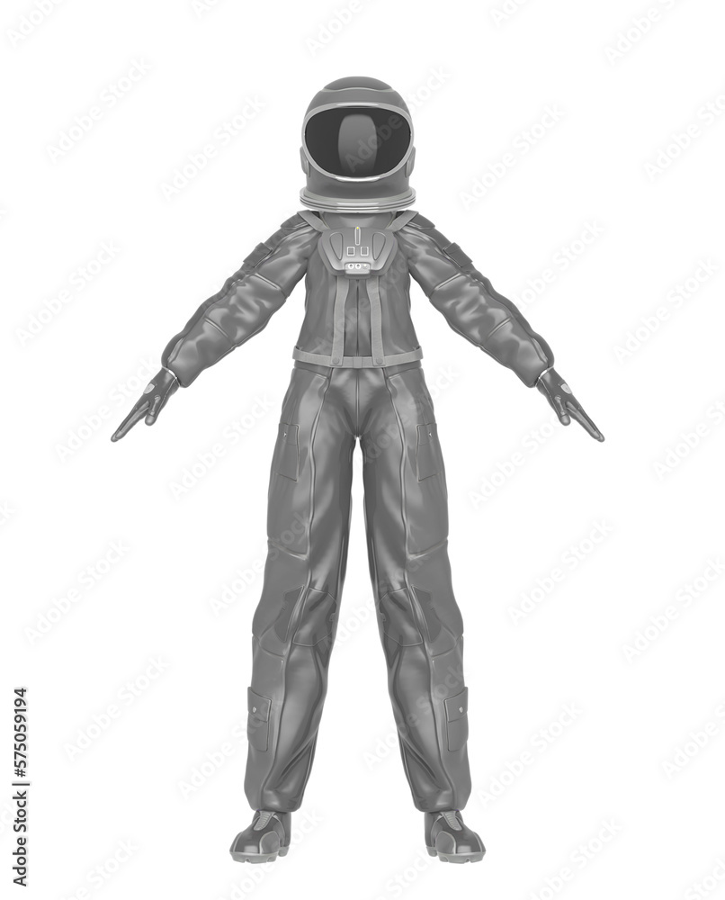 astronaut girl in a pose