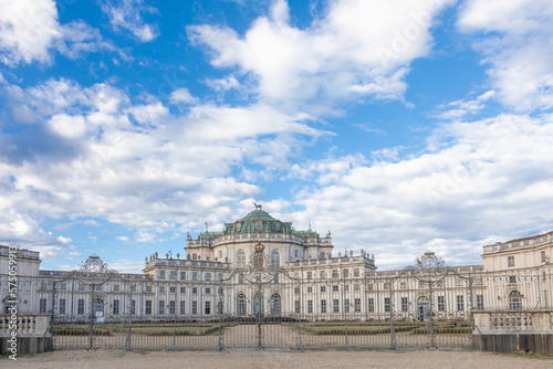 Turin, Italy - Stupinigi Royal Palace. Luxury old baroque exterior