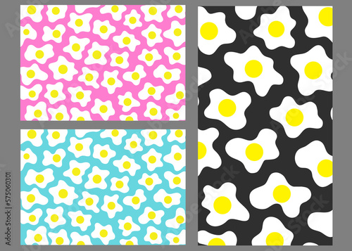 Multicolored abstract patterns of scrambled eggs