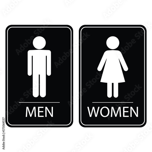 toilet restroom sign men women gents ladies black