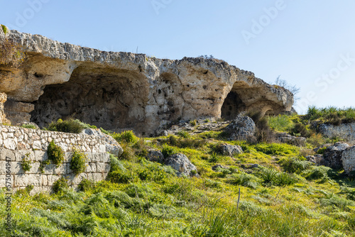 Panorama of Matera, a UNESCO World Heritage Site. European Capital of Culture. View from the Murgia Park. Timeless walk inside Paleolithic caves. City similar to Jerusalem. Unforgettable journey © Mattia