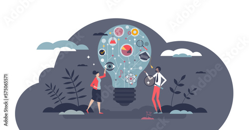 Data literacy as information knowledge or education skill tiny person concept, transparent background. Ability to understand information with competence and analyze it illustration.