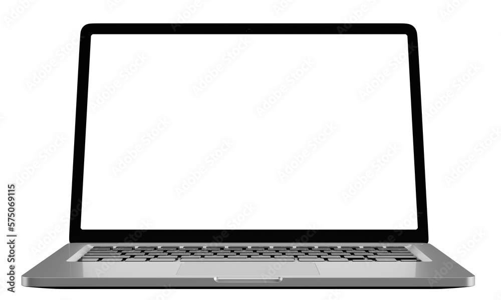 Laptop computer on transparent background png file with a transparent blank screen. screen mockup template.
Laptop computer on transparent background png file with a transparent blank screen. screen mockup template.
