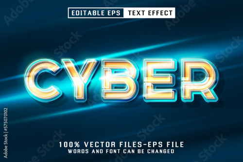 Cyber Editable Eps Texh Effect