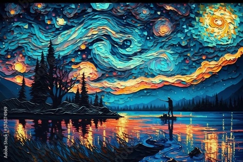 magical scenic fantasy landscape, generative AI