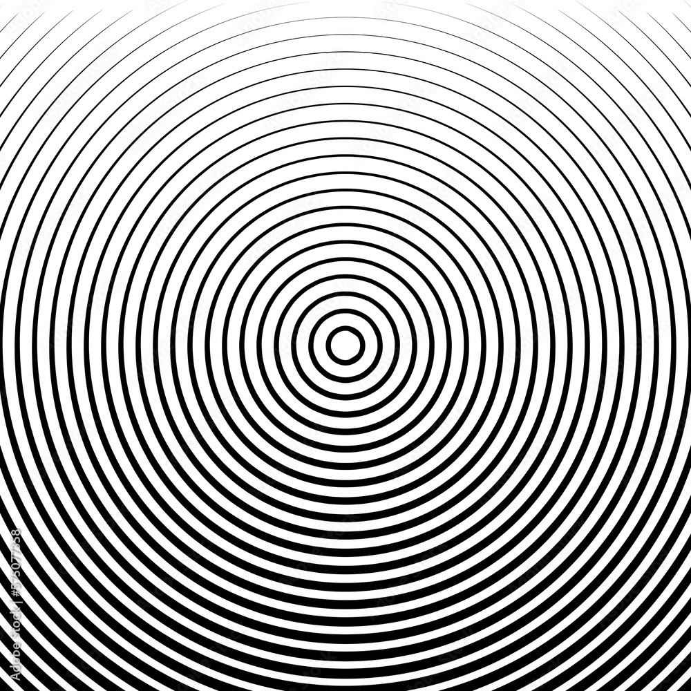 Spiral radial Swirl Radial Hypnotic Psychedelic illusion rotating background Vector black and white quality vector illustration cut  stroke 