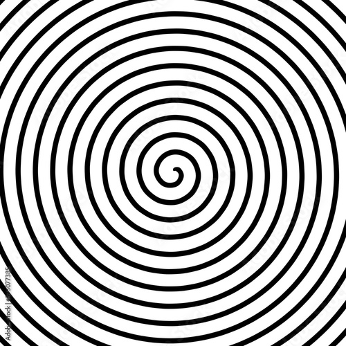 Spiral radial Swirl Radial Hypnotic Psychedelic illusion rotating background Vector black and white quality vector illustration cut stroke 
