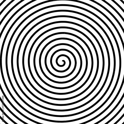 Spiral radial Swirl Radial Hypnotic Psychedelic illusion rotating background Vector black and white quality vector illustration cut stroke 