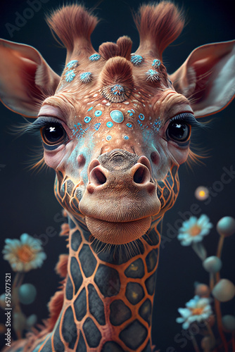 Adorable baby giraffe