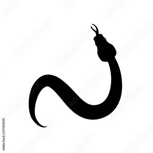 illustration of a silhouette of a snake
