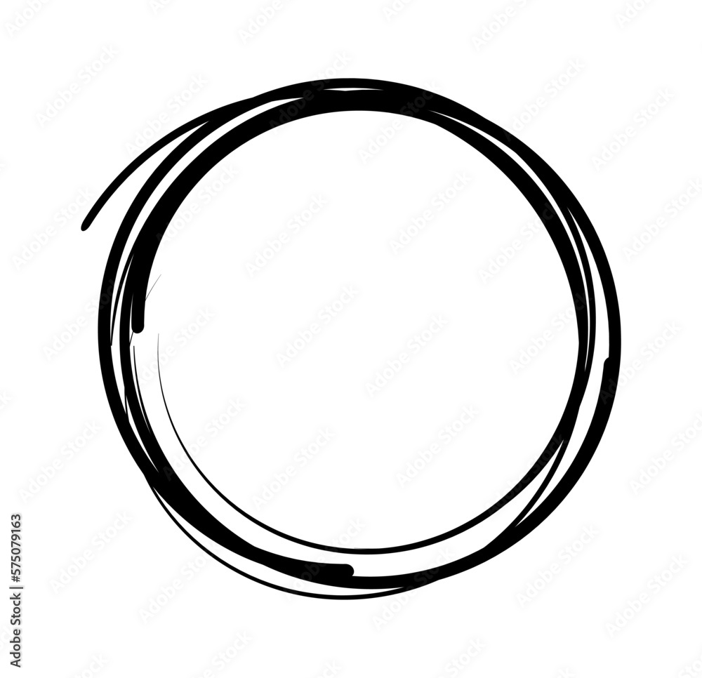 Hand drawn scribble circles set. Doodle circular logo design elements. Pencil or pen graffiti bubble Hand drawn scribble circles set. Doodle circular logo design elements. Pencil or pen graffiti bubble