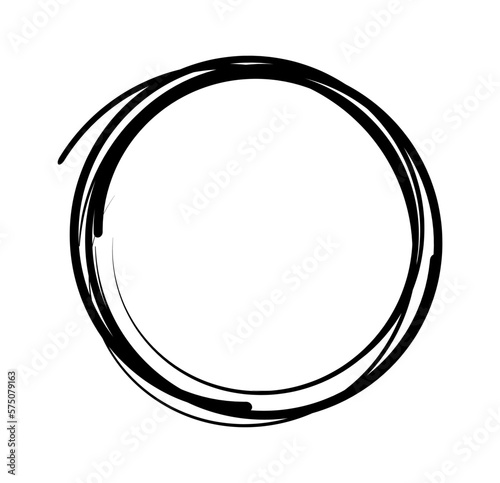 Hand drawn scribble circles set. Doodle circular logo design elements. Pencil or pen graffiti bubble