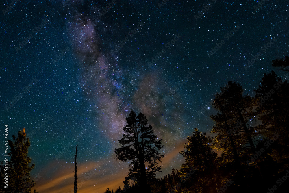 Long exposure photo of the Milky Way galaxy taken from Glacier Point in Yosemite National Park Long exposure photo of the Milky Way galaxy taken from Glacier Point in Yosemite National Park