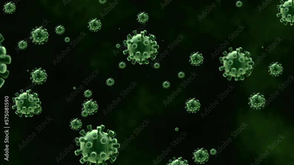 Abstract Background with Virus Animation Abstract Background with Virus Animation