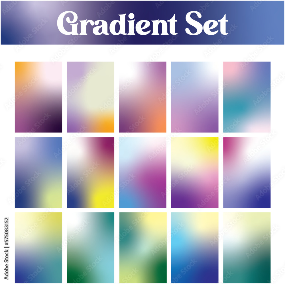 set of colorful abstract backgrounds