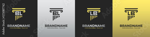 Letter LB or BL Lawyer Logo, suitable for any business related to lawyer with LB or BL initials.