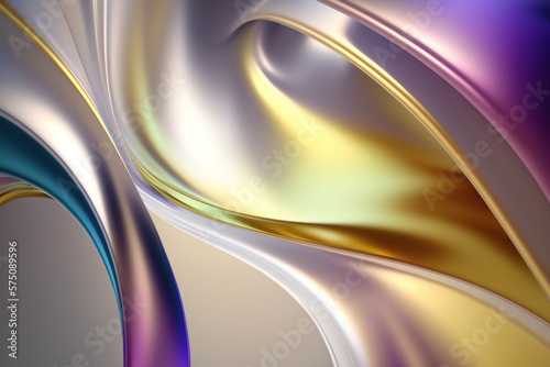 translucent metallic abstract background, Generative AI © HiroSund