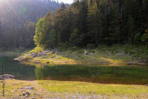 natural lake on the mountain