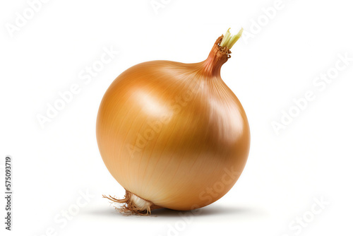 Wallpaper Mural Onion bulb isolated on white background. One raw golden onion Torontodigital.ca