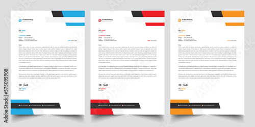 Modern and minimal Letterhead Template for Official Work