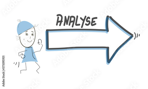 Analyse Text Grafik Pfeil Prozess Business 