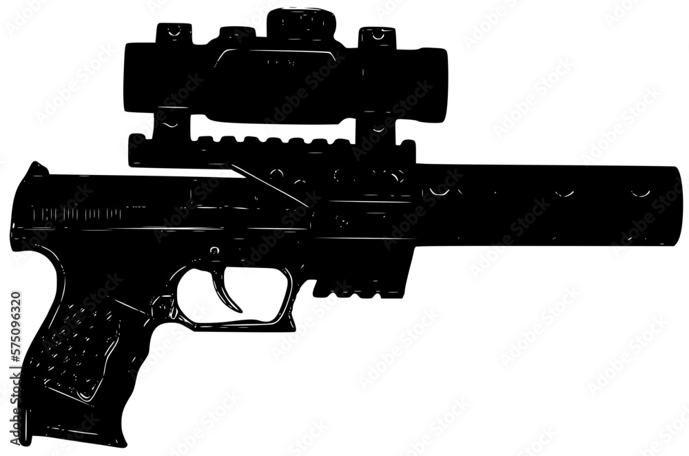 illustration of a gun