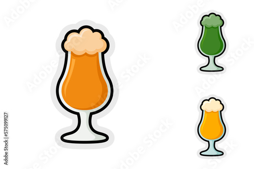 Note sticker set with Beer