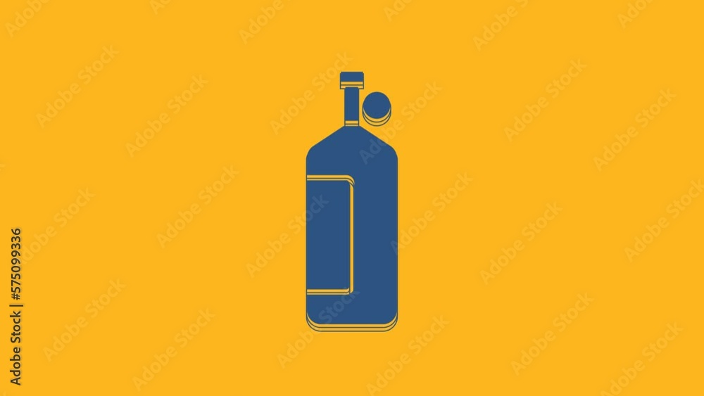 Blue Aqualung icon isolated on orange background. Oxygen tank for diver. Diving equipment. Extreme sport. Diving underwater equipment. 4K Video motion graphic animation Blue Aqualung icon isolated on orange background. Oxygen tank for diver. Diving equipment. Extreme sport. Diving underwater equipment. 4K Video motion graphic animation