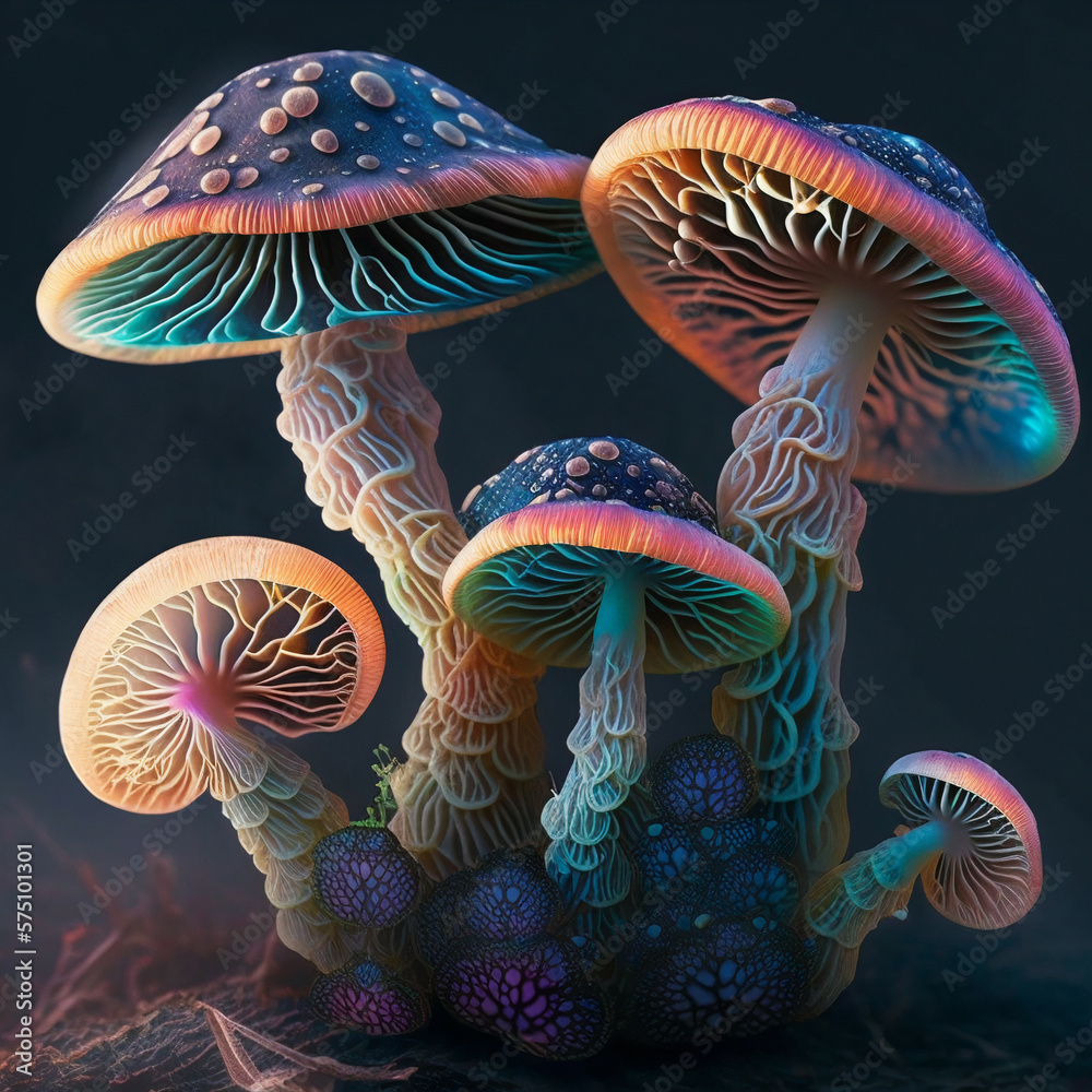 Tie-Dyed Turkey Mushrooms Tie-Dyed Turkey Mushrooms