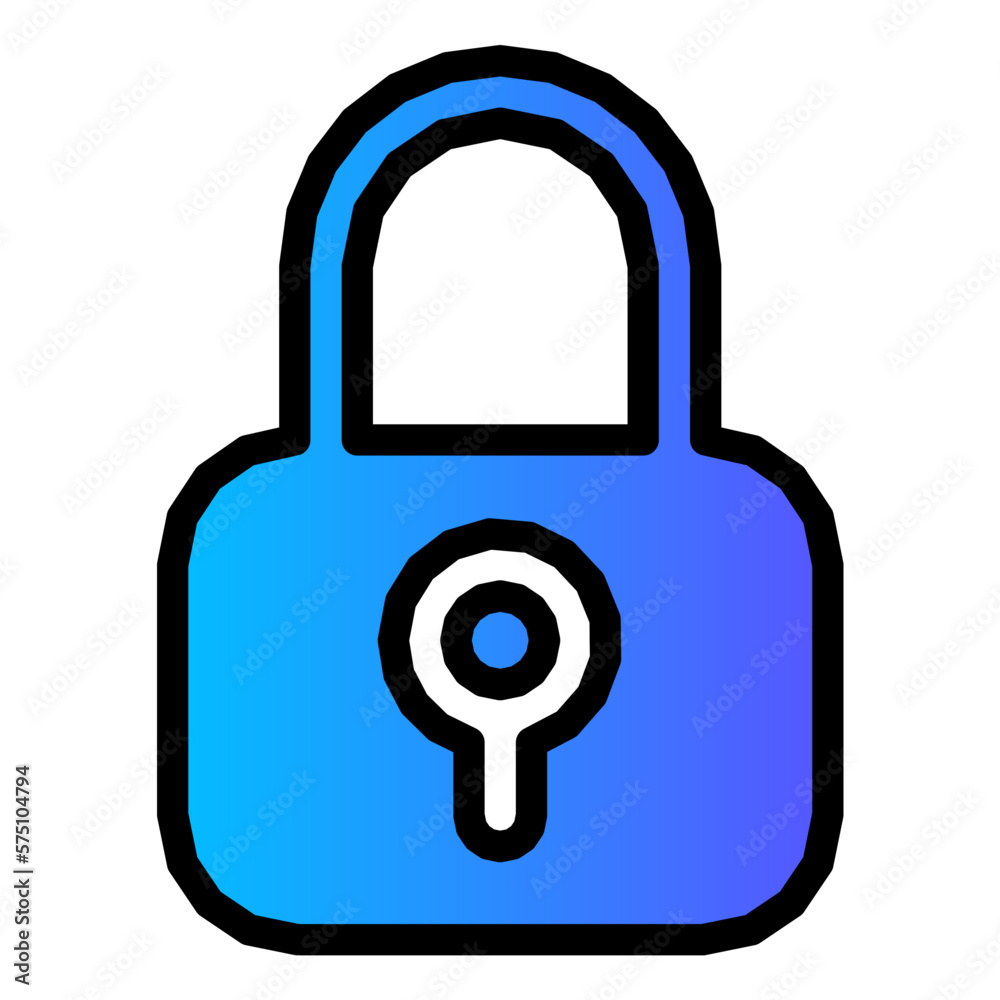 lock gradient icon lock gradient icon
