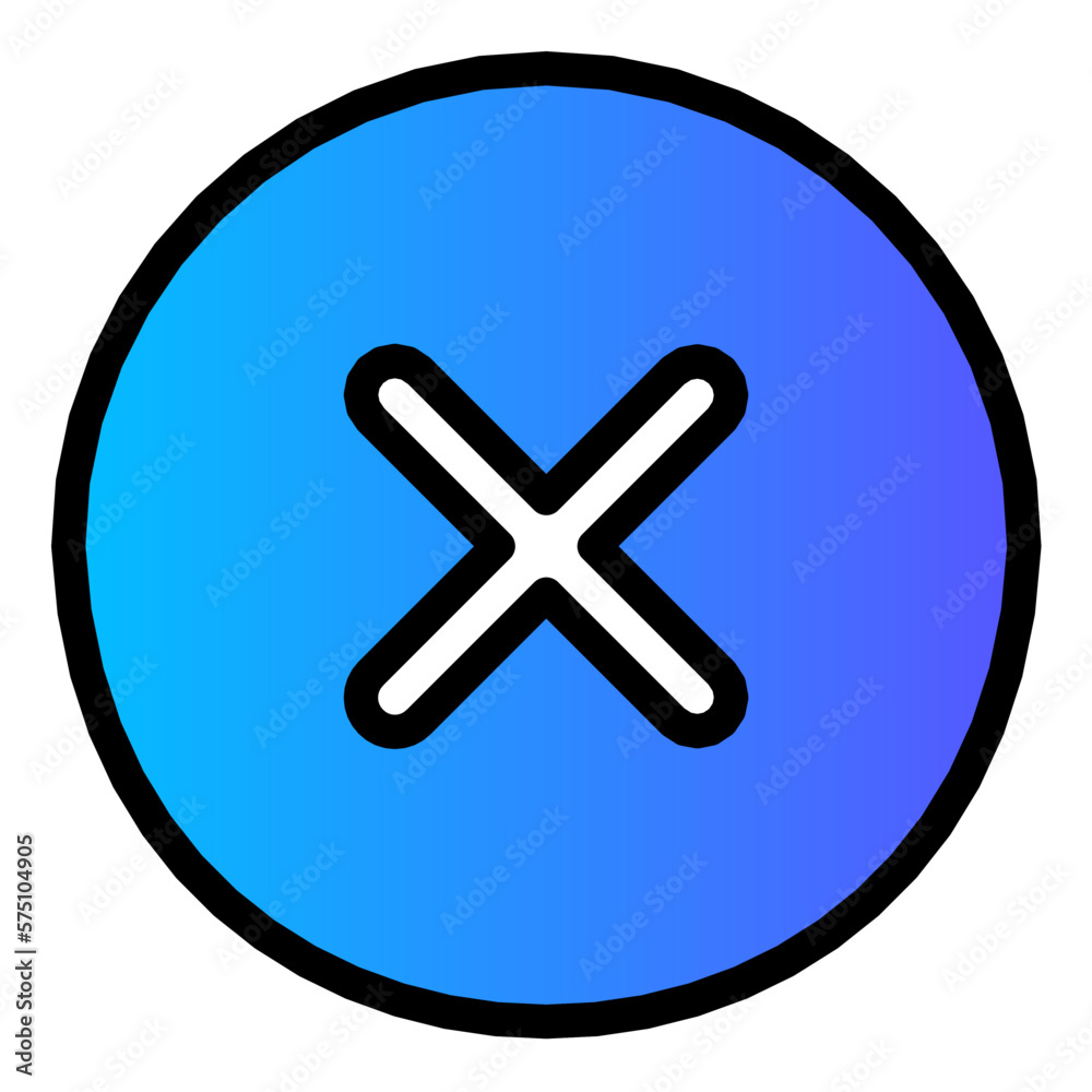 Obraz premium cancel gradient icon