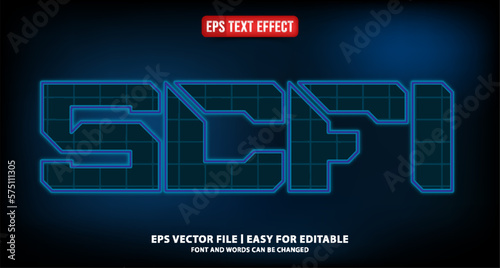 scfi future cyber editable text effect vector eps photo