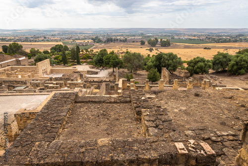 Caliphate City of Medina Azahara, Cordoba. Exposure of the Medina Azahara, Muslim Ruins of the Palace, located near Cordoba, Spain.