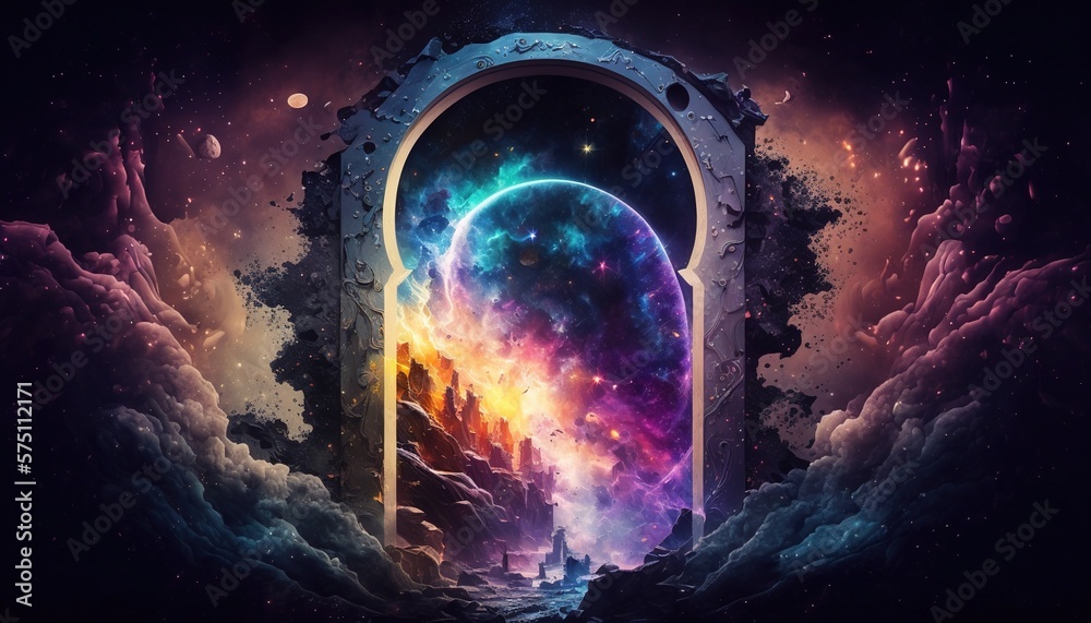 interdimensional gate that connects between our world and another world. Generative AI