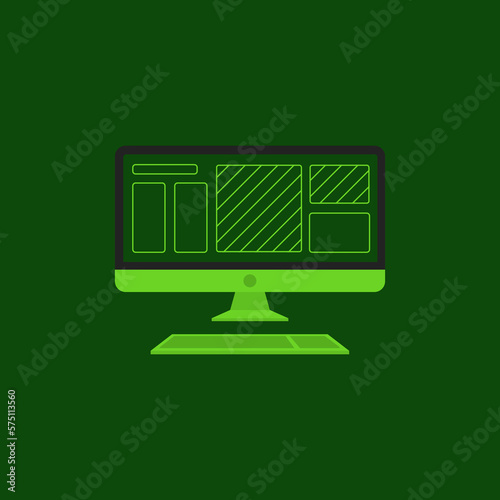 Mac Monitor with Low Code Elements Green