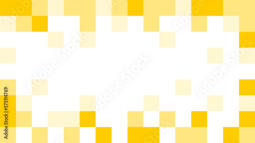 Pixel Background Abstract Yellow Texture with Pixelated Frame Design and an Aspect Ratio of 16:9. Vector Image.