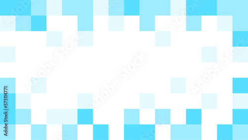 Pixel Background Abstract Blue Texture with Pixelated Frame Design and an Aspect Ratio of 16:9. Vector Image.