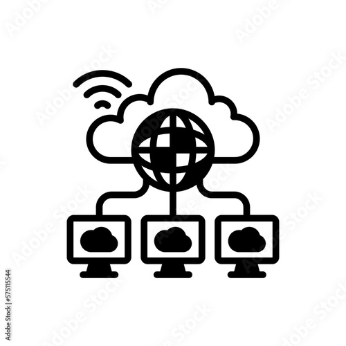 Cloud Network icon in vector. Logotype