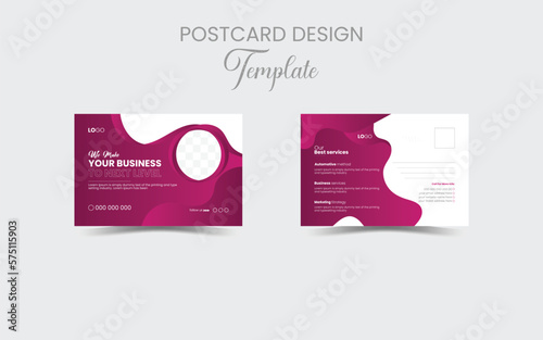 Corporate postcard design template. amazing and modern postcard design. stylish corporate postcard design bundle