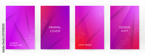 Minimal Poster. Pastel Soft. Rainbow Gradient Set.